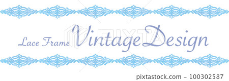 設計採用仿古蕾絲材質。水彩風格，矢量素材 100302587