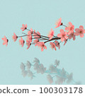 Cherry blossom season: illustration of cherry blossom symbolizing spring Cherry blossom season: illustration of cherry blossom symbolizing spring 100303178