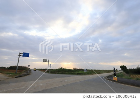 Okinawa Miyakojima City intersection traffic safety doll 100306412