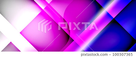 Shadow lines vector techno banner and light effects. Techno Illustration For Wallpaper, Banner, Background, Card, Book Illustration, landing page 100307365