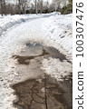 雪路，融雪，融雪路，融雪路，瀝青水坑 100307476