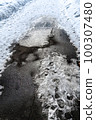 雪路，融雪，融雪路，融雪路，瀝青水坑 100307480