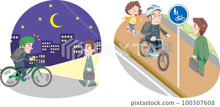 自行車<交通規則/夜燈和人行道/中學生/高中生/需要自行車頭盔> 100307608