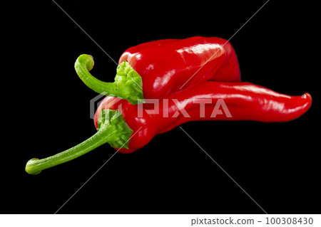sweet pepper, water pepper, colored pepper, red sweet pepper, black background, bell pepper, fruit bell pepper, colorful bell pepper, red bell pepper, 100308430