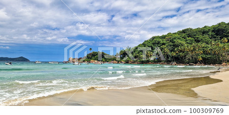 Aventureiro beach on Ilha Grande at Angra dos Reis, Rio de Janeiro, Brazil 100309769