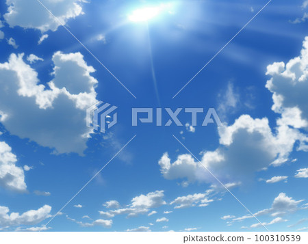 Illustration background material of blue sky and clouds 100310539