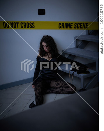 young woman lying dead on the floor after rape young woman lying dead on the floor after rape 100310786
