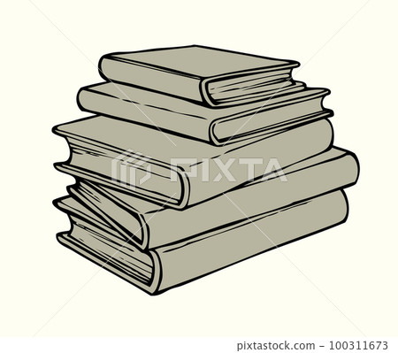 Vector illustration. Symbol of knowledge: a pile of books 100311673