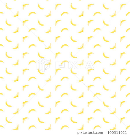 Seamless pattern of yellow bananas. Can be used for fabric, textile, clothing, wallpapers or scrap booking. Vector illustration in flat style. 100311921