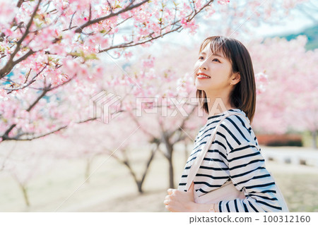 Cherry blossoms and university students 100312160