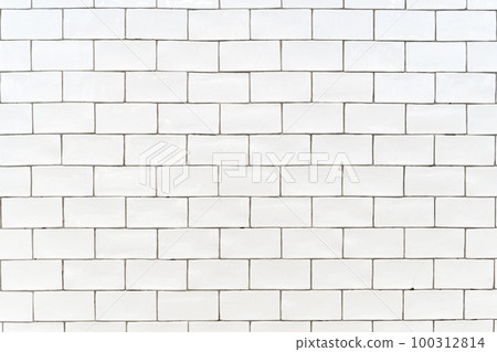 White ceramic tiles background. Vintage white tile for interior design bath or kitchen. White ceramic tiles background. Vintage white tile for interior design bath or kitchen. 100312814