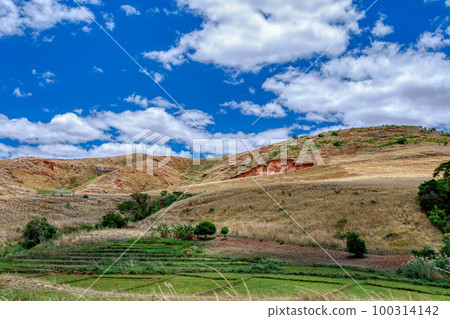 Devastated central Madagascar landscape - Mahajanga Province Madagascar Devastated central Madagascar landscape - Mahajanga Province Madagascar 100314142