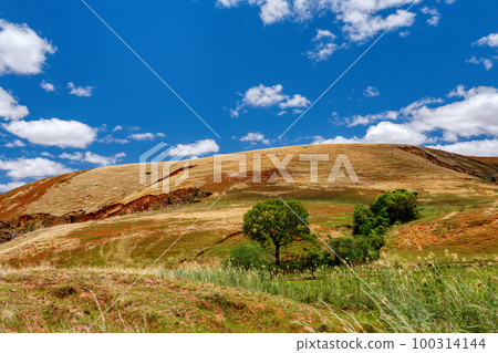 Devastated central Madagascar landscape - Mahajanga Province Madagascar 100314144