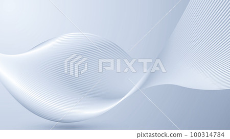 Silver smooth twisted wave abstract lines texture texture background 100314784