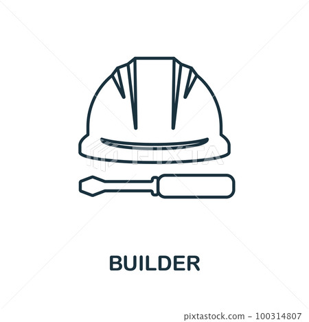 Construction line icon. Simple element from construction collection. Creative Construction outline icon for web design, templates, infographics and more Construction line icon. Simple element from construction collection. Creative Construction outline icon for web design, templates, infographics and more 100314807