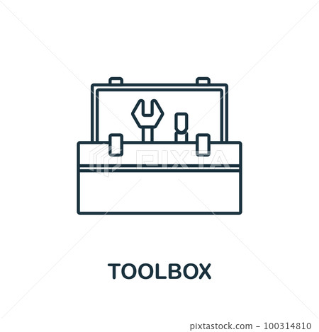 Cement Truck line icon. Simple element from construction collection. Creative Cement Truck outline icon for web design, templates, infographics and more 100314810