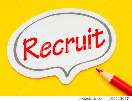 一個氣球,上面寫著 Recruit 一個氣球,上面寫著 Recruit 100315087