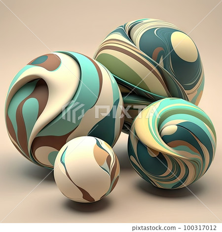 Marble Balls, Color Quartz Sphere, Bath Bombs, Abstract Generative AI Illustration Marble Balls, Color Quartz Sphere, Bath Bombs, Abstract Generative AI Illustration 100317012