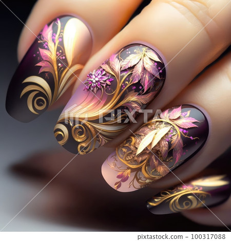 2,287 Nails Purple Gold Images, Stock Photos, 3D objects, & Vectors