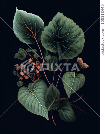 Perilla Botanical Illustration, Shiso Medicinal and Food Plant, Perilla Frutescens Abstract Generative AI Illustration Perilla Botanical Illustration, Shiso Medicinal and Food Plant, Perilla Frutescens Abstract Generative AI Illustration 100318449