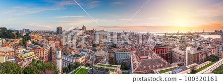 Genoa, Liguria, Italy Downtown City Skyline 100320161