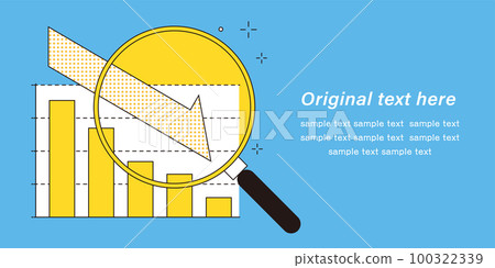 Illustration of a graph representing decline and decline 100322339