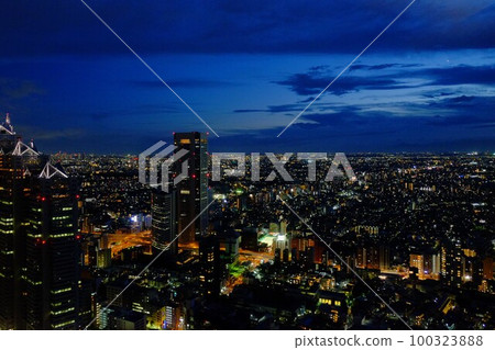 從東京都展望台眺望東京夜景 100323888