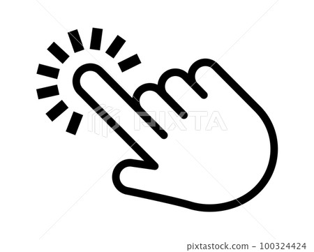 Click cursor set. Computer pointer hand and...-插圖素材 [100324424] - PIXTA圖庫