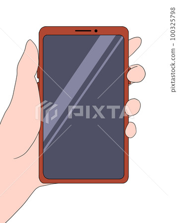 Smartphone (red, reflective, left hand) 100325798