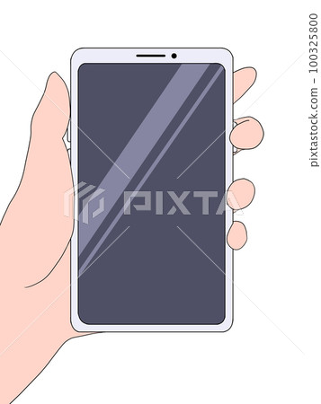 Smartphone (white, reflective, left hand) 100325800