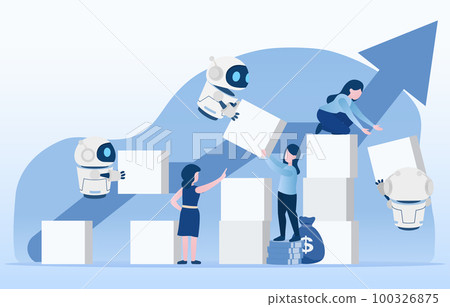 Building chart with robot Building chart with robot 100326875