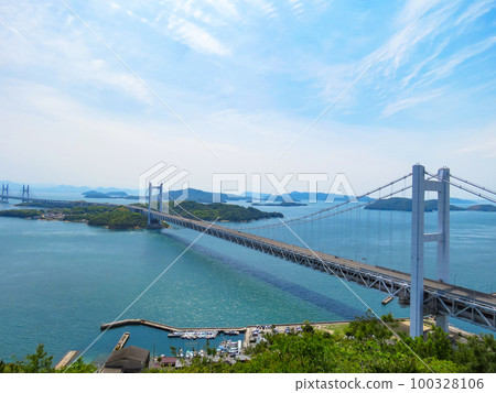 View of the Great Seto Bridge from Mt. Washu View of the Great Seto Bridge from Mt. Washu 100328106