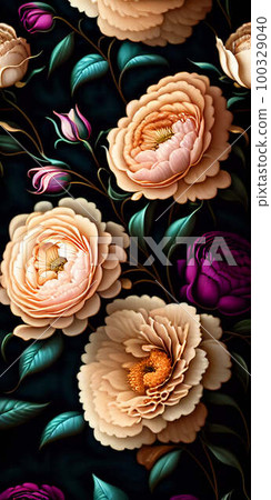 a close up of a bunch of pink flowers,light colored flower pattern wallpaper,pink rose petals 100329040
