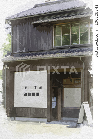 水彩風格 京都府與謝區伊根町伊根町觀光問訊處 水彩風格 京都府與謝區伊根町伊根町觀光問訊處 100329342