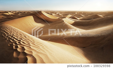 Desert sand dunes background material 100329398