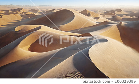 Desert sand dunes background material 100329399