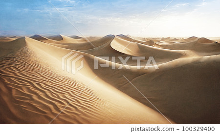 Desert sand dunes background material 100329400