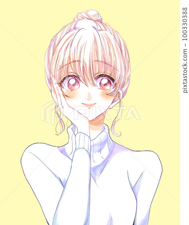 woman with bright expression woman with bright expression 100330388
