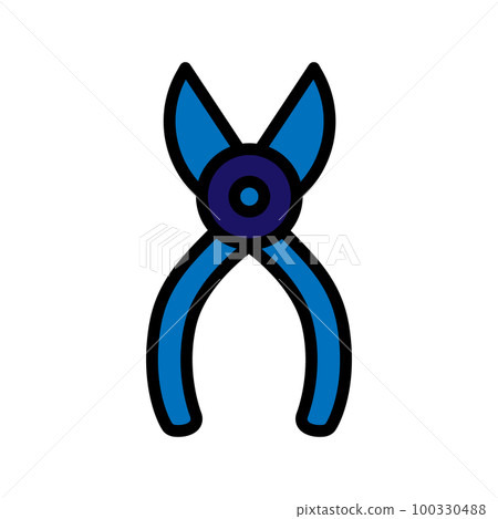 Wire cutters line icon isolated on white background. Black flat thin icon on modern outline style. Linear symbol and editable stroke. Simple and pixel perfect stroke vector illustration. Wire cutters line icon isolated on white background. Black flat thin icon on modern outline style. Linear symbol and editable stroke. Simple and pixel perfect stroke vector illustration. 100330488