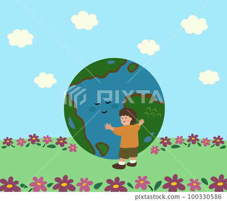 Illustration of the earth and children (Earth Day) Illustration of the earth and children (Earth Day) 100330586