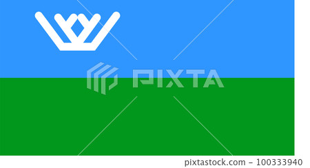 Flag of Khanty Mansi Autonomous Okrug (Russian Federation, Russia) Khantia Mansia, Khanty Mansi Autonomous Okrug Yugra 100333940