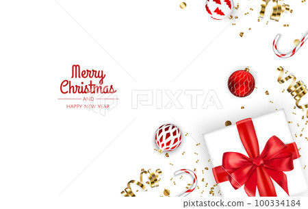 Christmas banner. Xmas background design with - Stock