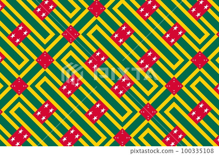 Geometric pattern in the colors of the national flag of Togo. The colors of Togo. Geometric pattern in the colors of the national flag of Togo. The colors of Togo. 100335108