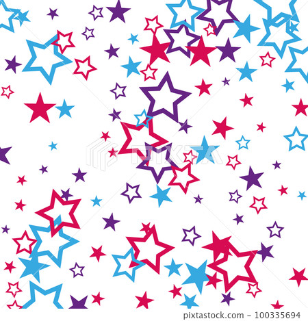 Falling colored stars, colored confetti in the form of stars on a white background, design element Falling colored stars, colored confetti in the form of stars on a white background, design element 100335694