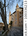 Facade of the Ducal Palace of Urbino, Italy 100336213