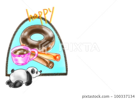 Panda likes donuts Panda likes donuts 100337134