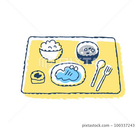 A set meal served on a tray A set meal served on a tray 100337243