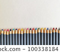 Colored pencils background. Color pencils on white background. 100338184