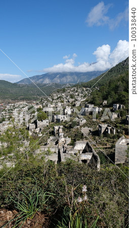 Landscape of abandoned old village 100338440