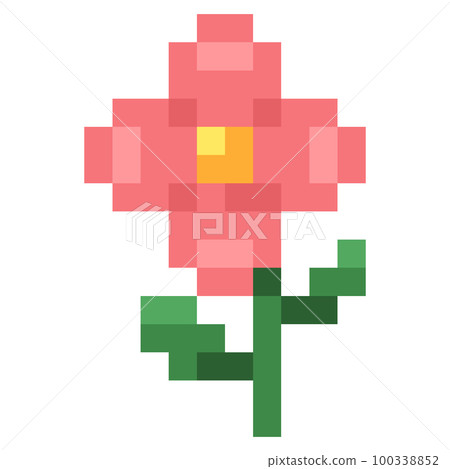 粉色小花的像素圖 粉色小花的像素圖 100338852